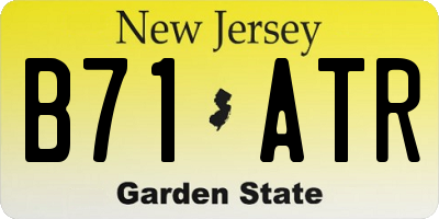 NJ license plate B71ATR