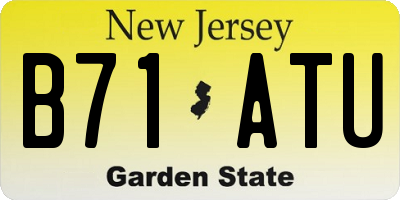 NJ license plate B71ATU