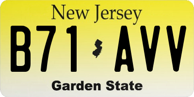 NJ license plate B71AVV