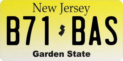 NJ license plate B71BAS