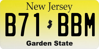 NJ license plate B71BBM