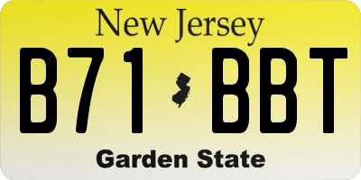 NJ license plate B71BBT