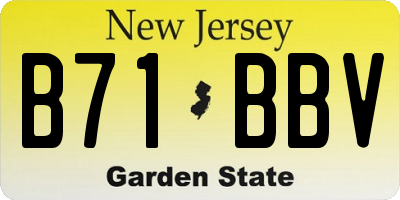 NJ license plate B71BBV
