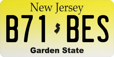 NJ license plate B71BES
