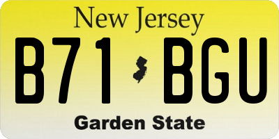 NJ license plate B71BGU