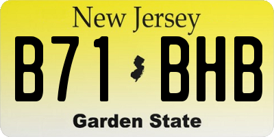 NJ license plate B71BHB