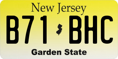 NJ license plate B71BHC