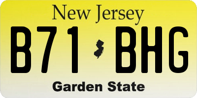 NJ license plate B71BHG
