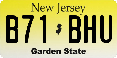 NJ license plate B71BHU