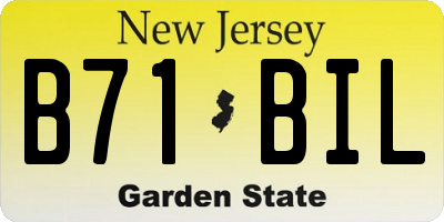 NJ license plate B71BIL