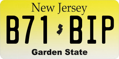 NJ license plate B71BIP