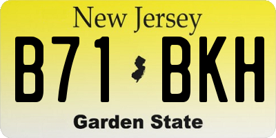 NJ license plate B71BKH