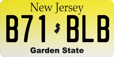 NJ license plate B71BLB