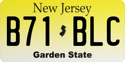 NJ license plate B71BLC
