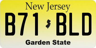 NJ license plate B71BLD