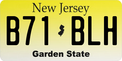 NJ license plate B71BLH