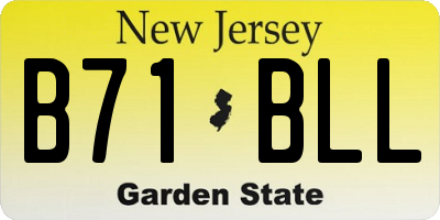 NJ license plate B71BLL