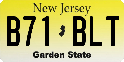 NJ license plate B71BLT