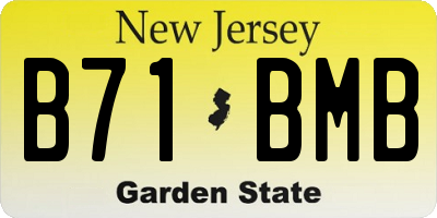 NJ license plate B71BMB