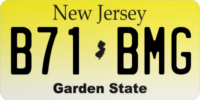 NJ license plate B71BMG