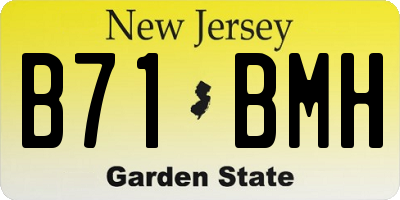 NJ license plate B71BMH