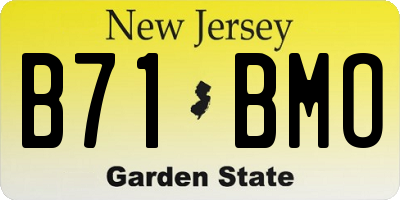 NJ license plate B71BMO