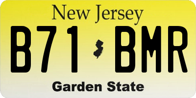 NJ license plate B71BMR