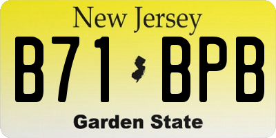NJ license plate B71BPB