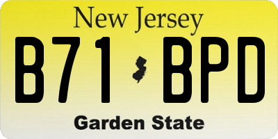 NJ license plate B71BPD
