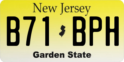 NJ license plate B71BPH