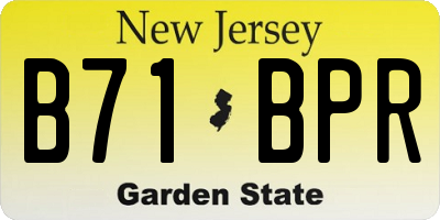 NJ license plate B71BPR