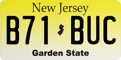 NJ license plate B71BUC