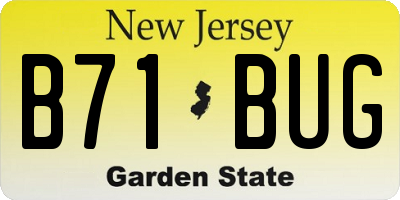 NJ license plate B71BUG
