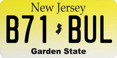 NJ license plate B71BUL