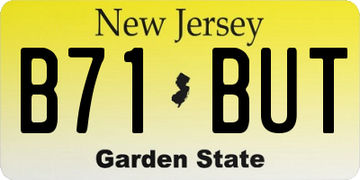 NJ license plate B71BUT