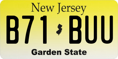 NJ license plate B71BUU