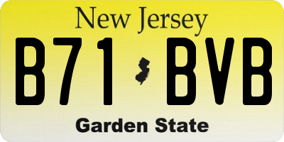 NJ license plate B71BVB