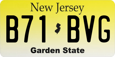 NJ license plate B71BVG