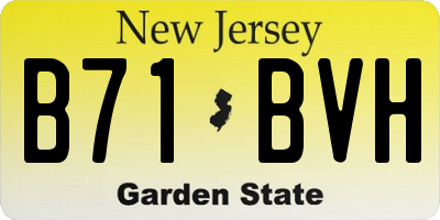 NJ license plate B71BVH