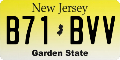NJ license plate B71BVV