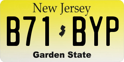 NJ license plate B71BYP