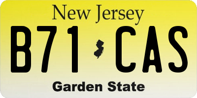 NJ license plate B71CAS