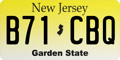 NJ license plate B71CBQ