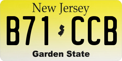 NJ license plate B71CCB