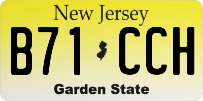 NJ license plate B71CCH
