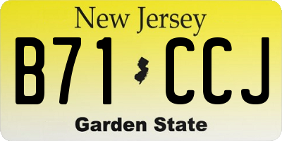 NJ license plate B71CCJ