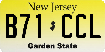 NJ license plate B71CCL