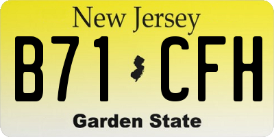 NJ license plate B71CFH