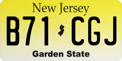 NJ license plate B71CGJ