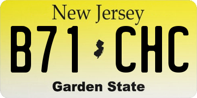 NJ license plate B71CHC